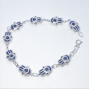 3Pack Sterling Silver Hamsa Bracelet